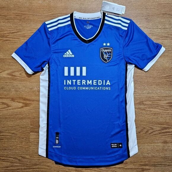 Adidas San Jose Earthquakes 2022 The Creator Kit Authentic Soccer Jersey M New - Picture 1 of 12